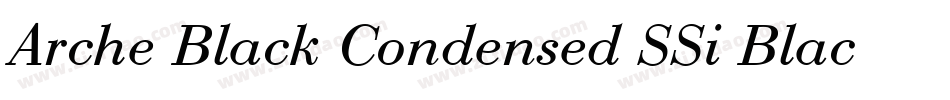 Arche Black Condensed SSi Black Condensed Italic字体转换